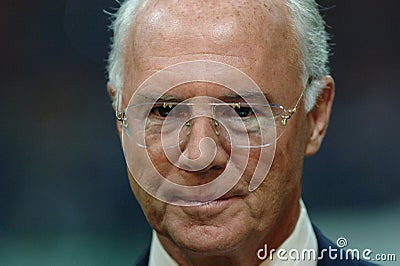 Franz Beckenbauer before the match Editorial Stock Photo